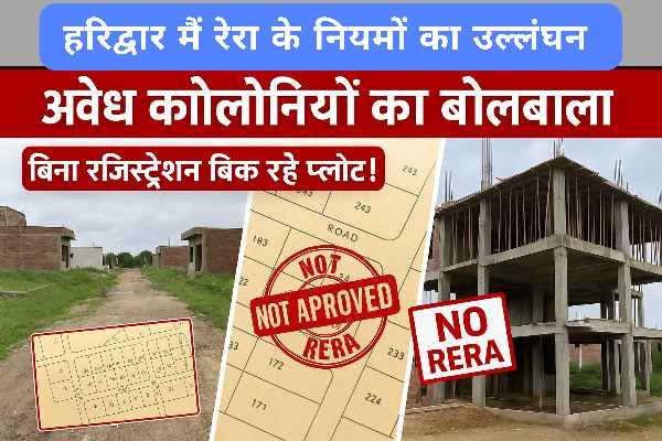 हरिद्वार में रेरा कानून की अनदेखी, अवैध कॉलोनियों का बोलबाला