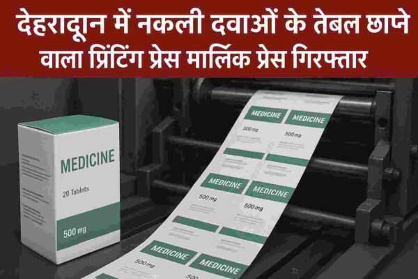 देहरादून में नकली दवाओं के लेबल छापने वाला प्रिंटिंग प्रेस मालिक गिरफ्तार, एसटीएफ की बड़ी कार्रवाई