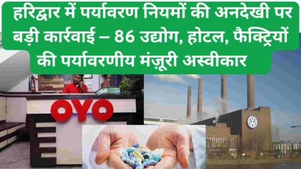 हरिद्वार में 86 संस्थानों की पर्यावरणीय स्वीकृति रद्द